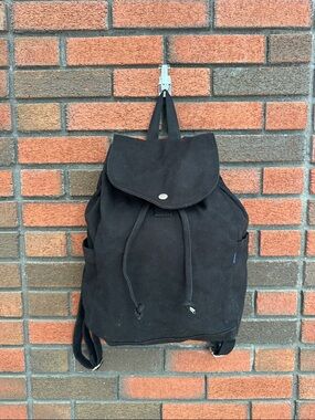 Baggu Black Canvas Drawstring Backpack - Men